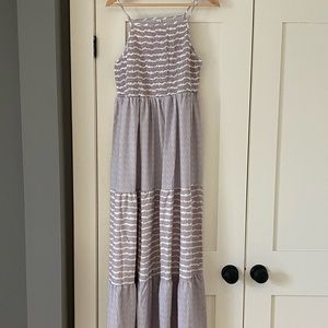 Great long strappy summer dress.
